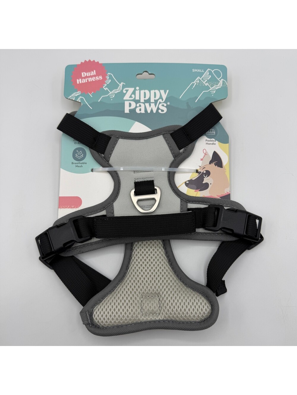 ZippyPaws No Pull Dog Harness Small Gray Grey 10 to 20 lbs ZPC-C0002 Zippy Paws